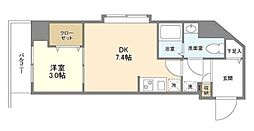 アルファコート西川口22 7階1DKの間取り