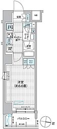 プレミアムフラットひばりヶ丘駅前 1Kの間取図画像
