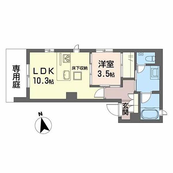 シャーメゾンガーデンズ明石 0101｜兵庫県明石市桜町(賃貸マンション1LDK・1階・38.68㎡)の写真 その2