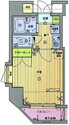 ガラ・ステージ日本橋人形町 10階1Kの間取り