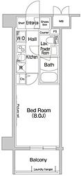 コンフォリア新宿 1Kの間取図画像