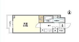 コンフォリア桜上水 1Kの間取図画像
