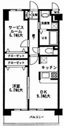 フォートレス南長崎 1SDKの間取図画像