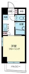 プレール学芸大学弐番館 1Kの間取図画像