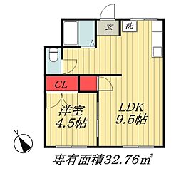 東京メトロ東西線 行徳駅 徒歩13分の賃貸アパート 2階1LDKの間取り