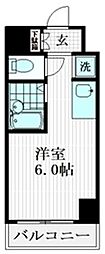 ルーブル西大井 ワンルームの間取図画像