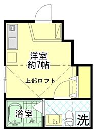 FERIO綾瀬ウエストコート 1階ワンルームの間取り