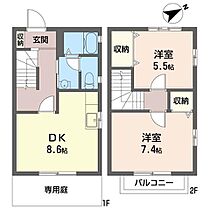 ミレニアム 00102 ｜ 埼玉県草加市両新田東町76-8（賃貸アパート2DK・1階・56.90㎡） その2