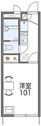 レオパレス錦 1Kの間取図画像