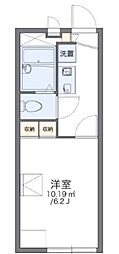 レオパレス日和2 1Kの間取図画像
