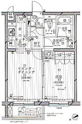 ダイナシティ市谷仲之町 1LDKの間取図画像