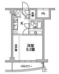 Ts garden稲城 2階1Kの間取り