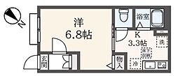 ノイエ南台 1Kの間取図画像