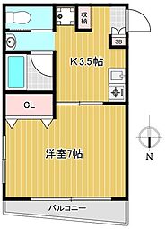 アーバンパークサイド中野 1Kの間取図画像