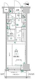 レアライズ清澄白河 1Kの間取図画像