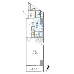 アーノンブライト一番町 ワンルームの間取図画像