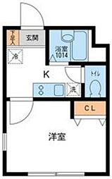 パラッツォ・ボニータ 1階1Kの間取り