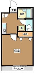 西武新宿線 上石神井駅 徒歩12分の賃貸アパート 3階1Kの間取り