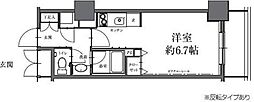 HF駒沢公園レジデンスTOWER ワンルームの間取図画像