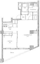SOCIETY OPUS TWO 2階1LDKの間取り