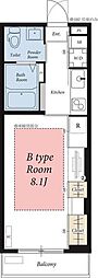 リブリ・ポンペルモ 1Kの間取図画像