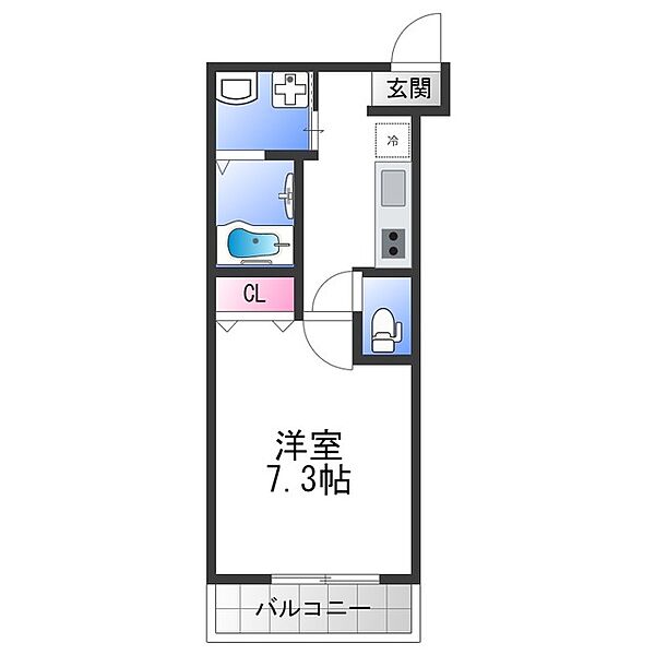 フジパレス俊徳道ＥＡＳＴ ｜大阪府東大阪市太平寺１丁目(賃貸アパート1K・2階・27.02㎡)の写真 その2