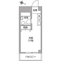 セントラル大森 ワンルームの間取図画像