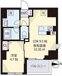 ヴェレダ中野 1LDKの間取図画像