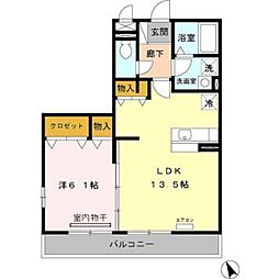 メゾンアリア 1LDKの間取図画像