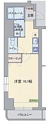 カナルフィー 4階1Kの間取り