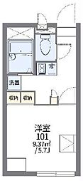 レオパレス池尻大橋 1Kの間取図画像