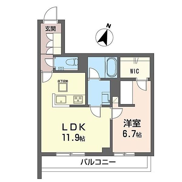 アティチュード 00103｜千葉県柏市今谷上町(賃貸マンション1LDK・1階・45.35㎡)の写真 その2