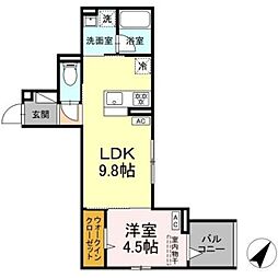 セレスティア綾瀬 1LDKの間取図画像