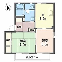 ビアーレ　Ａ 202 ｜ 福島県福島市北中央１丁目41（賃貸アパート2K・2階・43.00㎡） その2