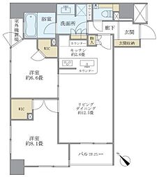 ライオンズシティ東京タイムズプレイス 501 5階2LDKの間取り