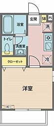 コーポ・サンロード 1階1Kの間取り