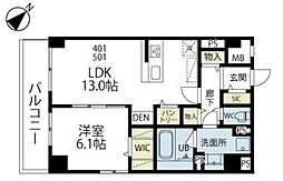 VintageSakadoya 1LDKの間取図画像