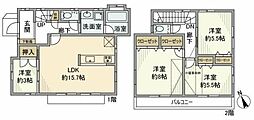相原町戸建 4LDKの間取り