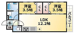 Tio Sereno 2LDKの間取図画像