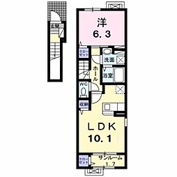 グランアベリア 1LDKの間取図画像