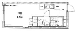 リノ西落合 1階ワンルームの間取り