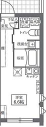 ココキューブ中馬込 1階ワンルームの間取り