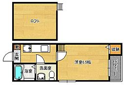 グリーンパレス姪浜 1Kの間取図画像