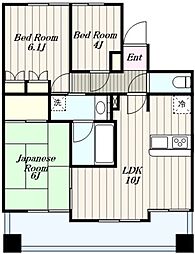 ナイスエスアリーナ南林間 3LDKの間取図画像
