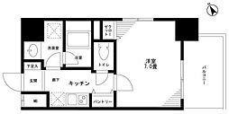 アルファステイツ浅草橋 1Kの間取図画像