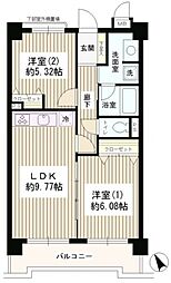 コンフォール・ノグチ 5階2LDKの間取り