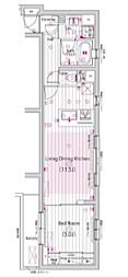 GALAHILLS武蔵小山 1LDKの間取図画像