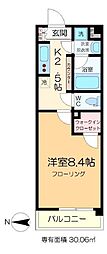 パレステージ青井ナチュラコート 1階1Kの間取り