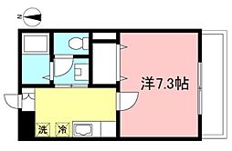 ウッドヴィレッジ等々力 1Kの間取図画像