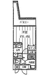Osaka Metro堺筋線 扇町駅 徒歩3分の賃貸マンション 7階1Kの間取り